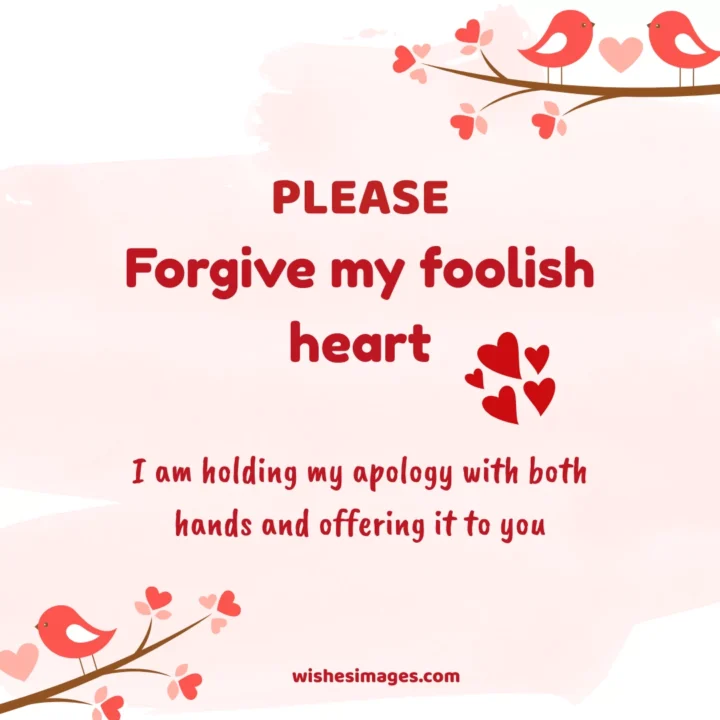 Romantic Apology Messages for him