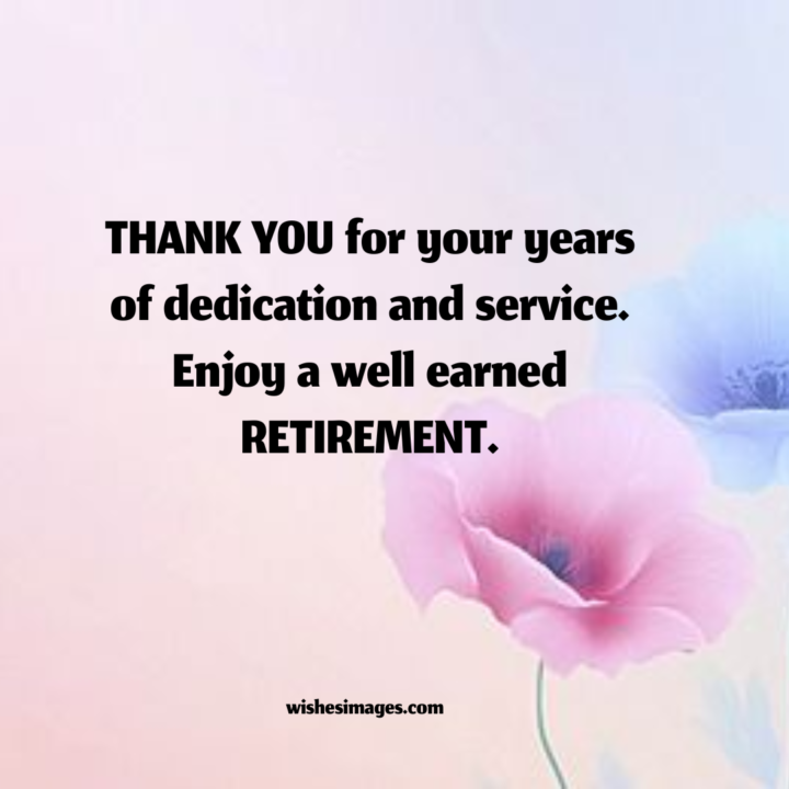 Thank You Retirement Wishes for Government Employees for Long Service