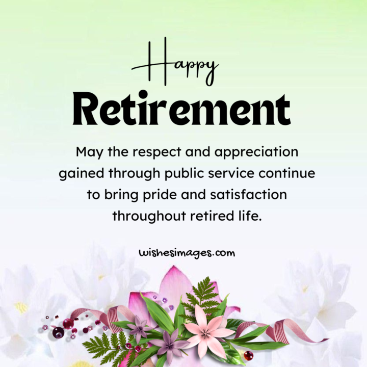 Formal Retirement Wishes for Government Employees