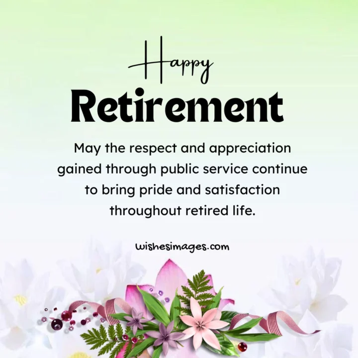 Formal Retirement Wishes for Government Employees