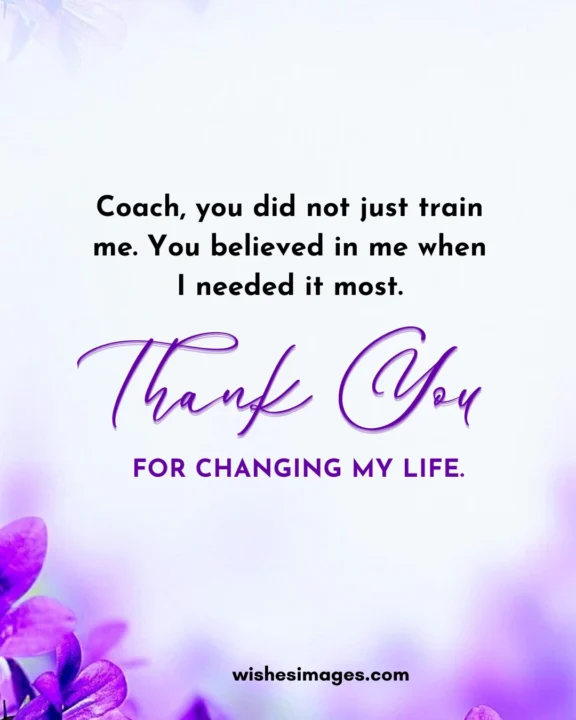 Heartwarming Thank You Messages for Coach