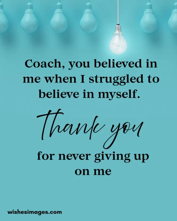 Thank You Messages for a Coach