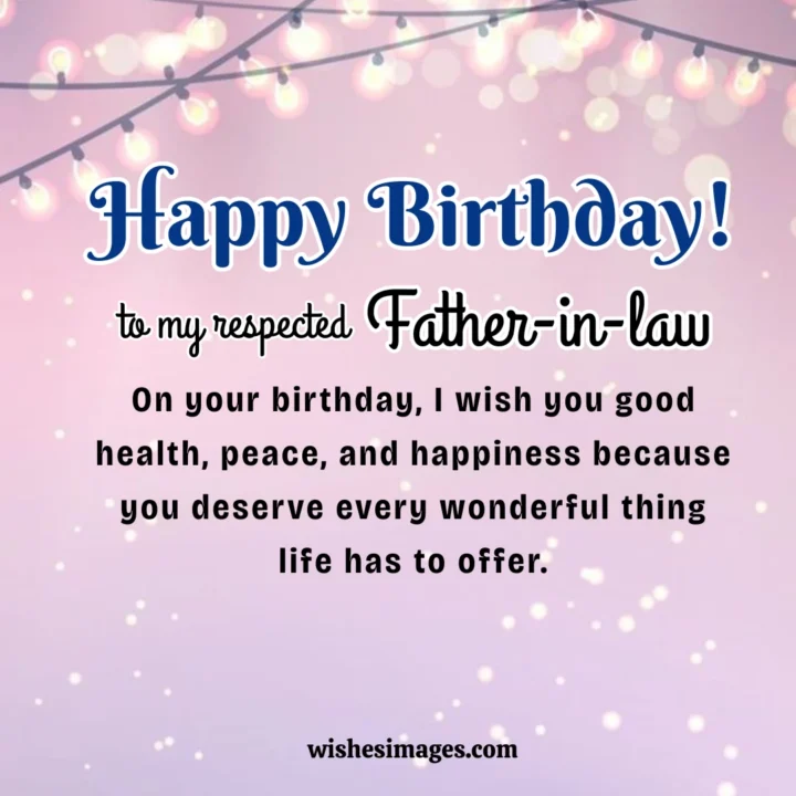 Happy Birthday Wishes for Father-in-Law