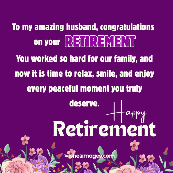 Retirement Wishes for Husband