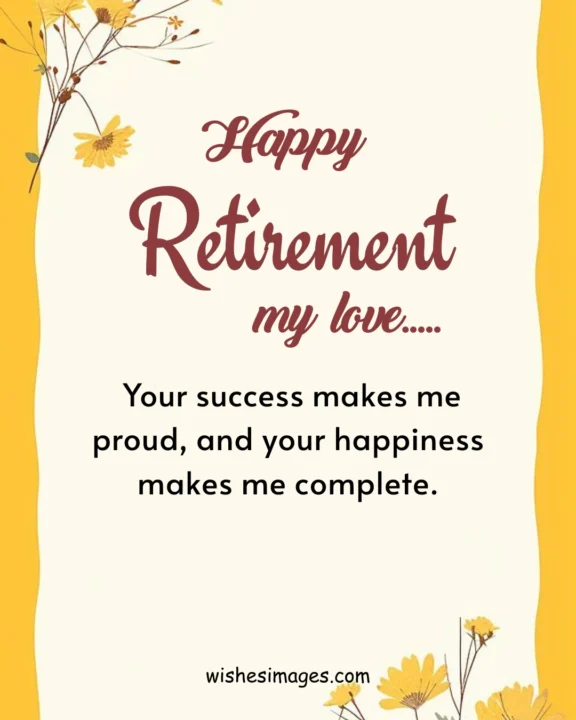 Retirement Messages for Wife