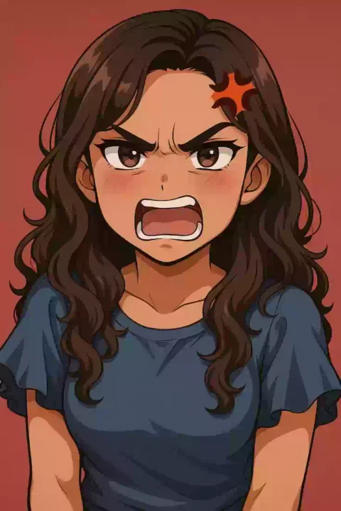 Anime Angry whatsapp DP Images for girls