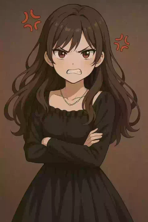 Anime Angry DP Images for girls